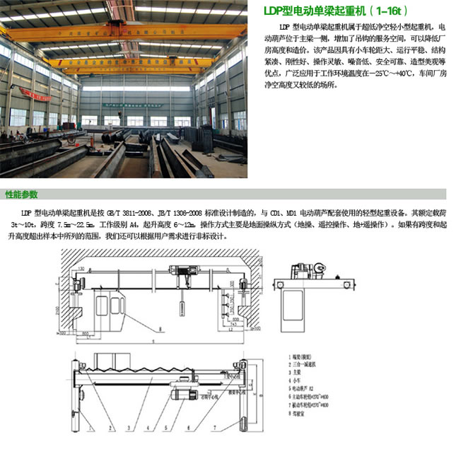 LDP型電動單梁起重機